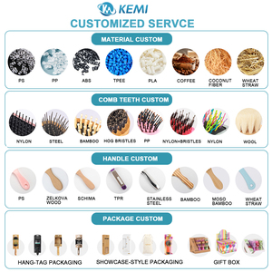 Brosse démêlante incurvée mate personnalisable avec logo, en poils de sanglier, ventilée, pour séchage rapide et coiffage des cheveux - Product Image 5