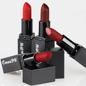 Vegan und Cruelty Free Matte farbe Long Lasting & Moisturizing Shine Lipstick mit Vitamin E und Aloe Vera