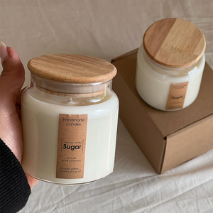 AIKUN Luxury <b>Gift</b> <b>Box</b> Soy Wax Scented Candle Glass Jar Popular Wedding <b>Gift</b> Home Decor Aromatherapy - Product Image 2
