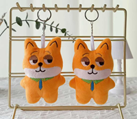 Anoeo Zootopia Peluche en tissu doux de 4 pouces, mignonne, de style anime, représentant un lapin et un renard, avec rembourrage en coton PP, unisexe, pour enfants