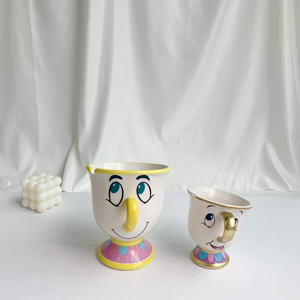 Tasse à thé <span class=keywords><strong>et</strong></span> à café en céramique 3D FAB Starpoint <span class=keywords><strong>La</strong></span> <span class=keywords><strong>Belle</strong></span> <span class=keywords><strong>et</strong></span> <span class=keywords><strong>la</strong></span> <span class=keywords><strong>Bête</strong></span> avec impression de feuille d'or - Product Image 4