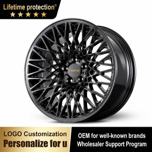 VEROS Personnalisation pour jantes forgées noir brillant 18 20 22 26 pouces pour voitures particulières 5x112 6x139.7 Vehic - Product Image 1