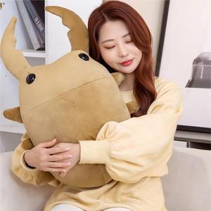 Nouvel oreiller en peluche en forme de <span class=keywords><strong>rhinocéros</strong></span> brun de dessin animé, jouet insecte doux et rembourré, coussin à câliner pour la décoration de chambre - Product Image 1