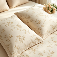 Lot de literie de luxe en microfibre brodée, comprenant couettes, taies d'oreiller et couvre-lits, vente en gros, stock
