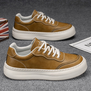 Men's 2026 Autumn New Fashion British Style <b>Waterproof</b> Running Shoes Youth Versatile Thick-Soled Wear-Resistant Lace-Up Sneakers - Product Image 3