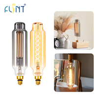 Ampoule LED Edison vintage grande taille TT80, verre fumé ambré, ampoule à filament intérieure TT24, sans scintillement, ampoule à filament LED décorative