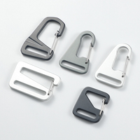 Mousqueton en métal personnalisé avec logo, robuste, en aluminium, avec fente pour sangle, pour accessoires de sac à dos et de sangle tactique