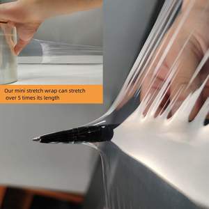 Rollo Mini de Plástico Transparente para Envolver, Grado Reforzado de Alto Brillo, 1.57in*650ft, para Embalaje, Unión y Almacenamiento de Palets en Oficina - Product Image 4