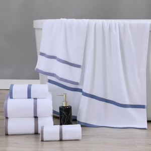 Ensembles de serviettes personnalisées avec logo, 100% coton, super épaisses et absorbantes, ensemble de serviettes de bain, cadeau, ensembles de serviettes de bain 5 étoiles - Product Image 1