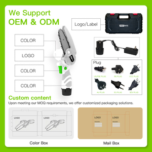 14.<span class=keywords><strong>4</strong></span>-16.8V 400W chải động cơ pin Chainsaw với 5.5 mét/giây chuỗi tốc độ <span class=keywords><strong>4</strong></span>-inch hướng dẫn thanh OEM & DIY Hỗ trợ - Product Image 4