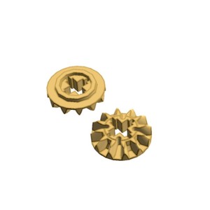 Bevel Gear <b>12</b> Tooth 12mm Outer Diameter Compatible With 6589 Building Blocks Technical Parts Apricot Yellow - Product Image 1