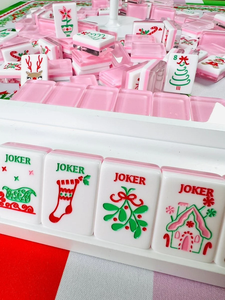 Fichas de Mahjong de Lujo Color Rosa Claro, Juego Americano de Alta Calidad para Noches de Mahjong, Reuniones con Amigos - Product Image 2