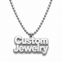 Collier personnalisé en acier inoxydable avec pendentif logo de marque pour hommes et femmes, vente en gros OEM ODM, bijoux personnalisés