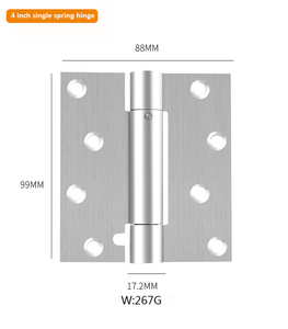 Bisagra de puerta batiente de doble acción de acero inoxidable moderna y de calidad, ajustable, 3 mm de grosor, ángulo de apertura de 180 grados, para dormitorio - Product Image 3