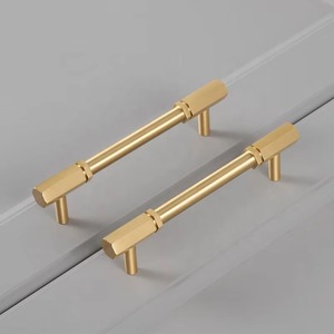 Tiradores de latón negro dorado antiguo para gabinetes de cocina, tiradores de cobre modernos industriales, tiradores de barra alargados con diseño cruzado para armarios - Product Image 6
