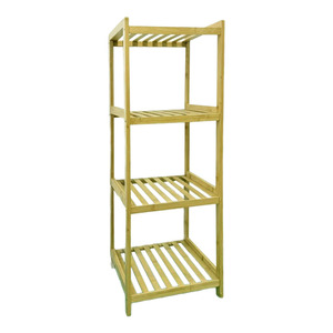 Étagère de rangement en bambou 33x33x100cm, multifonctionnelle, rectangulaire, pour cuisine, salle de bain, balcon, intérieur - Product Image 2