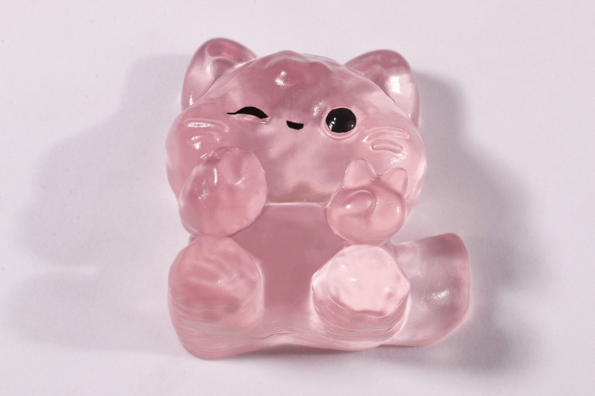 20692-Gato animador rosa claro[6.5*6*3cm 62g]