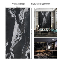 Panneau mural en PVC imperméable moderne imitation marbre pour salle de bain et hôtel, design 3D