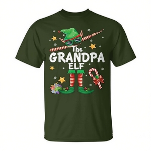 Camiseta navideña The Grandpa Elf Dabbing, camiseta a juego con el pijama familiar - Product Image 2