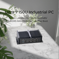 PC industriel sans ventilateur Ultra 7 150U 8COM 3*2.5G LAN, processeur I7 1255U I5 1235U 4.7MHz 12e/13e génération, DDR5, M.2 NVMe, ordinateur embarqué en stock
