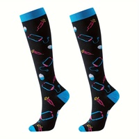 Offre Spéciale 15-20 mmHg course genou haut Tennis Nylon sport infirmière Compression chaussettes bas