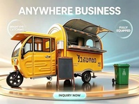Remorque alimentaire mobile avec cuisine entièrement en acier inoxydable, camion de restauration rapide et de crème glacée pour chariots de restaurant