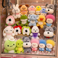 Machine à griffes de 20-25 cm pour mini-jouets en peluche et animaux en peluche avec porte-clés