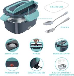 Chauffe-plat portable 350W en acier inoxydable 2,4L pour la cuisson et le maintien au chaud des aliments, idéal pour la maison et l'extérieur - Vente en gros - Product Image 5