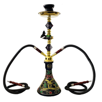 Juego de Cachimba de Lujo con Forma de Águila Árabe, de Vidrio, Metal y Cerámica, con 4 Mangueras, Pipa de Agua para Bar Shisha