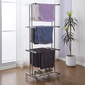 Étagère de rangement en acier inoxydable, porte-serviettes <span class=keywords><strong>du</strong></span> sol au plafond, étagère d'exposition, salon de coiffure, lavage de voiture, spécial vertical, haute valeur esthétique - Product Image 3