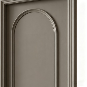 Puertas de Panel Arqueadas de MDF para Interiores de Alta Calidad al por Mayor, Construcción Estable Anti-Deformación, Aislamiento Acústico para Dormitorios de Villas - Product Image 2