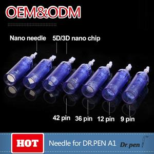 Cartucho de agujas drpen A1 agujas azules con cubierta 1/3/5/7/ 9/12/24/36/42/Nano pines uso para microneelding y PMU - Product Image 4