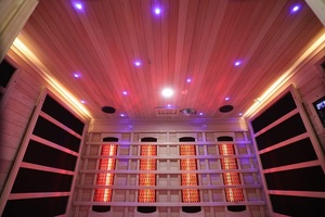 Sang trọng 4 người Lai Loại hồng ngoại và hơi nước với quang phổ đầy đủ và bảng điều khiển carbon và phòng tắm hơi bếp nóng - Product Image 3