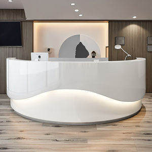 Bureau d'Accueil Incurvé Moderne et Personnalisable pour Hôtels, Cliniques Dentaires, Postes d'Infirmières, Bars-Caisses, Salons de Coiffure, Hôpitaux, Supermarchés - Product Image 1