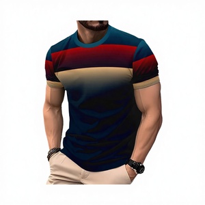 2026 High Quality Summer Men's Short Sleeve Printed Jersey Anti-pilling O-Neck Regular Fit Casual 180g <b>Polyester</b> <b>Shirt</b> - Product Image 3