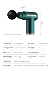 Gran oferta, masajeador muscular con vibración de 4 cabezales, Mini masajeador eléctrico de mano para cuerpo profundo, taladro deportivo, pistola de masaje para atletas - Product Image 5