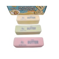 Jouet anti-stress souple et crémeux en forme de barre de beurre croustillante, jouet à presser à remontée lente pour soulager le stress