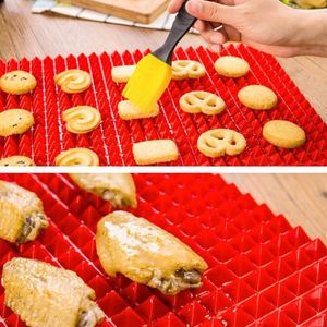 Tapis de cuisson en silicone antiadhésif facile à nettoyer, personnalisé pour la vente en gros, motif pyramide - Product Image 4
