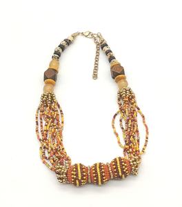 Collar de cuentas de semillas chapado en oro hecho a mano para mujer, múltiples capas, estilo bohemio, amplio regalo de aniversario, regalos de aniversarios emocionales - Product Image 2