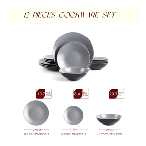 Semtember Promotion Round Kitchen Ceramic Plates Elegant HigH Quality Ceramic <b>Dinnerware</b> <b>Set</b> Premium Stoneware <b>Dinnerware</b> <b>Set</b> - Product Image 3