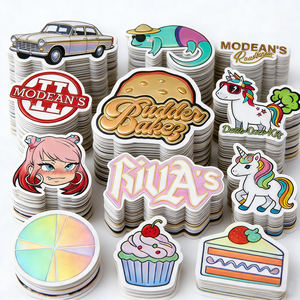 Groothandel op maat gemaakte logo bedrukking waterdichte matte PVC gestanste zelfklevende vinyl sticker papier cartoon stickers voor kinderen - Product Image 2