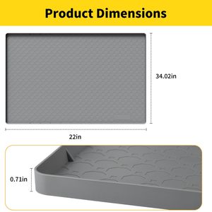High Quality <b>Silicone</b> Dish Drying <b>Mat</b> Customized Kitchen Draining <b>Mat</b> Heat Resistant Non Slip Dish Drying <b>Mat</b> with Hanging Hole - Product Image 3