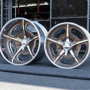 Jantes de voiture forgées monobloc personnalisées à deux pièces, à profil profond, en alliage d'aluminium poli, 20, 21, 22, 24, 26 pouces, 5x112, 5x120 pour <span class=keywords><strong>C10</strong></span> - Product Image 4