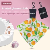 Chiffon de nettoyage pour lunettes en microfibre super absorbant, écologique, avec impression de logo personnalisé, lingettes portables, porte-clés pour lunettes