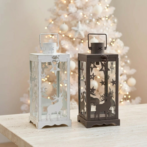 Portavelas Metálicos Decorativos Hechos a Mano, Resistentes, con Diseño Navideño, para Decoración del Hogar - Product Image 1