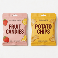 Sachet refermable à fermeture éclair avec logo personnalisé, surface mate, scellé sur 3 côtés, pour emballage de bonbons gélifiés exotiques, sachet plat anti-odeur