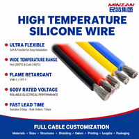 Câbles en silicone 16 18 20 22 24 26 AWG, fils en caoutchouc, câbles en silicone haute température