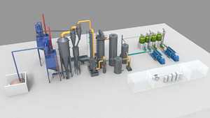 Système de production d'énergie par gazéification continue de biomasse à partir de balles de riz et de sciure de bois - Product Image 5