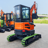 Mini-excavatrice de 2,5 tonnes à prix d'usine, moteur EPA EURO 5, mini-excavatrice compacte pour la ferme, la maison, les travaux municipaux