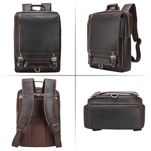 Bolso de mano pequeño extremo superior Real Buffalo Mochila de cuero portátil paquete - Product Image 4